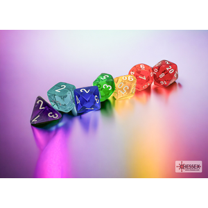 Chessex - Polyhedral Set (7) - Translucent Prism GM & Beginner Player