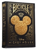 Bicycle - Single Deck Disney Mickey Black & Gold-card & dice games-The Games Shop
