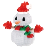 Nanoblock - Small - Glitter Snowman-construction-models-craft-The Games Shop