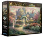 Harlington - 500 Piece - Kinkade Rosebud Cottage-jigsaws-The Games Shop