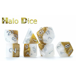 Dice - Halfsies Polyhedral Set (7) - Halo