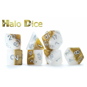 Dice - Halfsies Polyhedral Set (7) - Halo