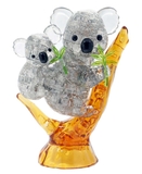 3D Crystal Puzzle - Koala & Baby-jigsaws-The Games Shop