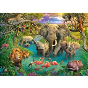RGS - 1500 Piece - African Watering Hole - Jigsaws-1500 : The Games ...