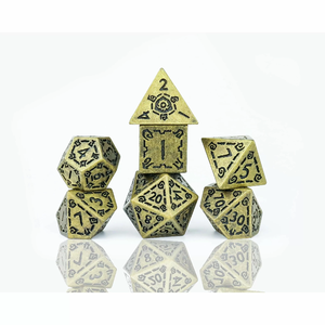 Sirius Dice - Polyhedral Set (7) - Illusory Metal - Gold