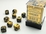 Chessex - 12mm D6 Dice Block (36) - Gemini -  BLACK/GOLD/SILVER