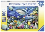 Ravensburger 100 piece - Reef of Sharks-jigsaws-The Games Shop