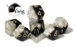 Dice - Halfsies Polyhedral Set (7) - Yin Yang-gaming-The Games Shop