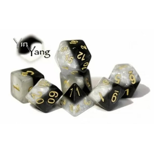 Dice - Halfsies Polyhedral Set (7) - Yin Yang