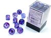 CHESSEX - 12MM D6 DICE BLOCK (36) - NOCTURNAL/BLUE LUMINARY-board games-The Games Shop