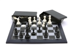 Chess Set - 16" Magnetic Black & White-chess-The Games Shop