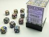 CHESSEX - 12MM D6 DICE BLOCK (36) - CAROUSEL/WHITE-board games-The Games Shop