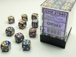 CHESSEX - 12MM D6 DICE BLOCK (36) - CAROUSEL/WHITE-board games-The Games Shop