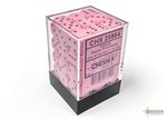 Chessex - 12mm D6 - Opaque - Dice Block (36)-  Pastel Pink/Black-board games-The Games Shop