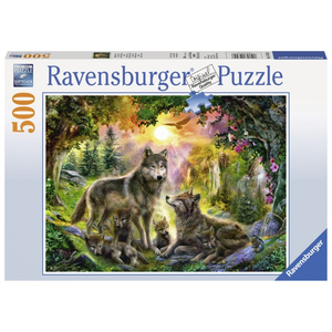 Ravensburger - 500 piece - Wolf Family in Sunshine