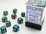 Chessex - 12mm D6 Gemini - Dice Block (36) - Steel/Teal/White