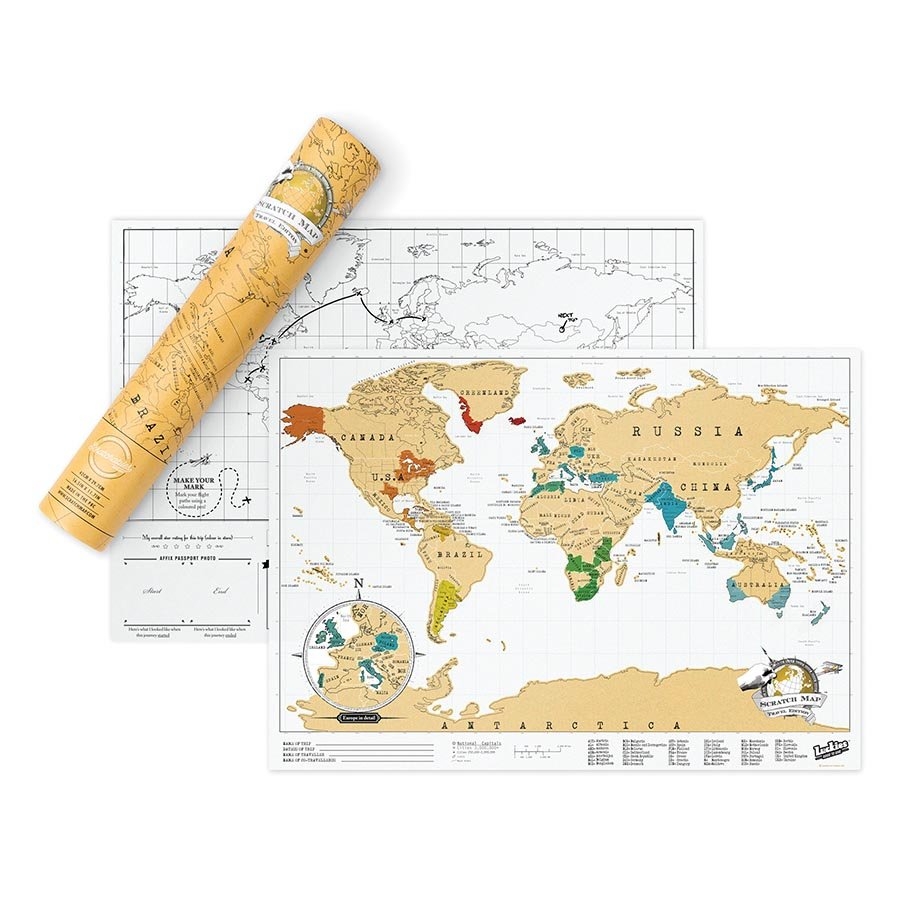 Travel Size Scratch Map