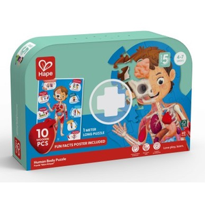 Hape - 60 Piece Human Body JIgsaw with Wooden Organs