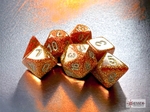 Chessex - Mini Polyhedral Set (7) - Glitter Gold/Silver-gaming-The Games Shop