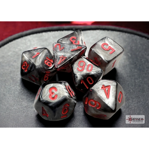 Chessex - Mini Polyhedral Set (7) - Velvet Black/Red