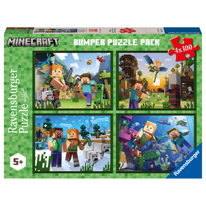 Ravensburger - 4 x 100 Piece - Minecraft Biomes 