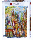 Heye - 1000 Piece - Charming Village Red Arches-jigsaws-The Games Shop