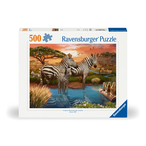 Ravensburger - 500 Piece - Zebras at the Waterhole