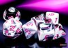 Chessex - Polyhedral Set (7) - Gemini Black-White/Pink -gaming-The Games Shop