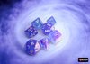 Chessex - Polyhedral Set (7) - Nebula Aura/White Luminary-gaming-The Games Shop