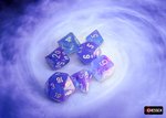 Chessex - Polyhedral Set (7) - Nebula Aura/White Luminary-gaming-The Games Shop