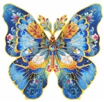 Wood Laser Cut Jigsaw - Morpho Helena Butterfly-jigsaws-The Games Shop