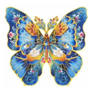 Wood Laser Cut Jigsaw - Morpho Helena Butterfly