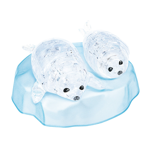 3D Crystal Puzzle - Baby Seals