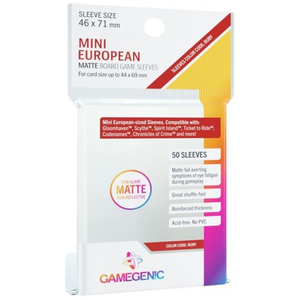 Gamegenic Board Game Sleeves - Matte x 50 - Code Ruby Mini European (46 x 71mm)
