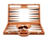 Bacgammon - 18" Tan PU Leather-traditional-The Games Shop