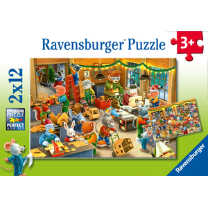 Ravensburger - 2 x 12 Piece - Christmas Toy Factory