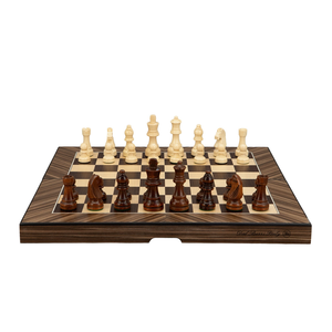 Chess Set - Folding 16" - Palisander & Boxwood Finish