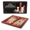 3 IN 1 - Chess/Checkers/Backgammon - Wooden-chess-The Games Shop