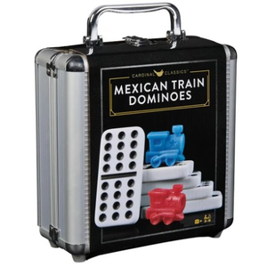Dominoes- Mexican Train Double 12 Aluminium Case (Cardinal)