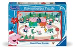 RAVENSBURGER - 24 PIECE GIANT FLOOR PUZZLE - PEPPA PIG SNOW MUCH FUN-jigsaws-The Games Shop