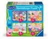 RAVENSBURGER - 4 IN A BOX (12/16/20/24) - PEPPA PIG FAMILY TIME-jigsaws-The Games Shop