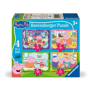 RAVENSBURGER - 4 IN A BOX (12/16/20/24) - PEPPA PIG FAMILY TIME