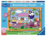 RAVENSBURGER - 24 PIECE GIANT FLOOR PUZZLE - PEPPA PIG FUN AT THE CLUBHOUSE-jigsaws-The Games Shop