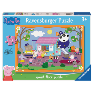 RAVENSBURGER - 24 PIECE GIANT FLOOR PUZZLE - PEPPA PIG FUN AT THE CLUBHOUSE