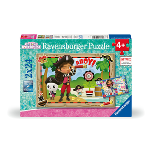RAVENSBURGER - 2 X 24 PIECE - GABBY'S DOLLHOUSE PIRATE PARTY!