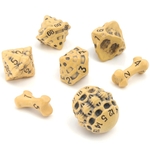 Skull & Bone Dice (Set 7) - Ancient Bone Yellow-gaming-The Games Shop