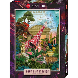 Heye - 1000 Piece - Fauna Fantasies Giraffolove