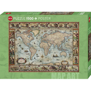 Eurographics - 1500 Piece - Map Art Willem Blaeu World