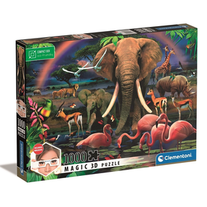 Clementoni - 1000 Piece - Magic 3D African Savannah