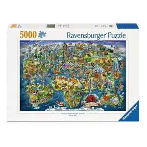 Ravensburger - 5000 Piece - Illustrated World Map